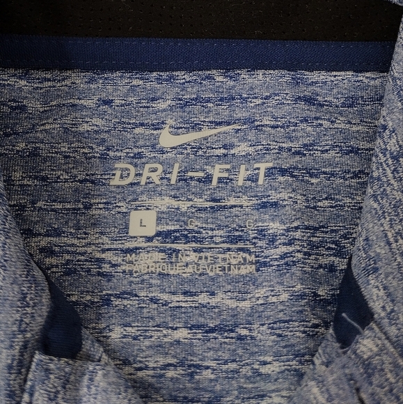 Nike Men's Blue Comfort Fit Short Sleeve Athletic Golf Polo Shirt Sz L - Picture 3 of 13